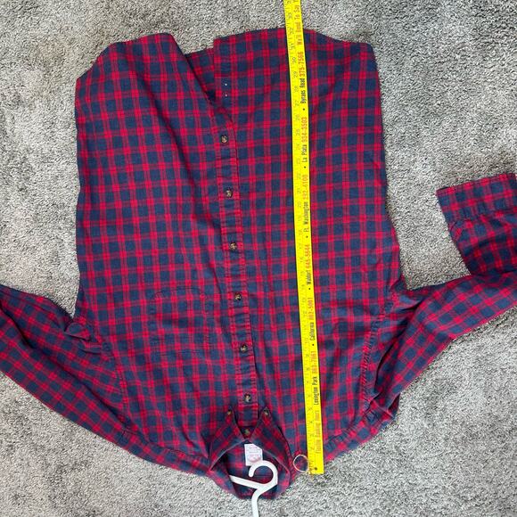 Brooks Brothers Flannel Size XL Red Grey 100% Cotton button-down - Picture 4 of 7